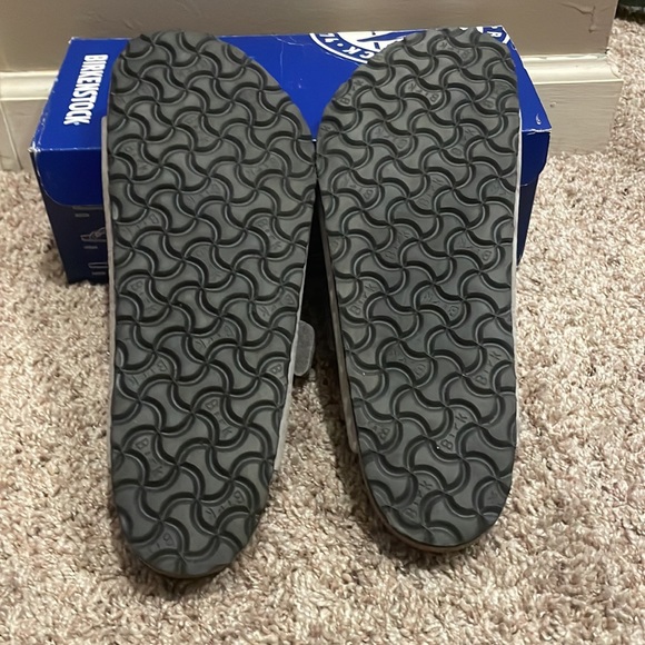 birkenstock arizona desert buck whale gray